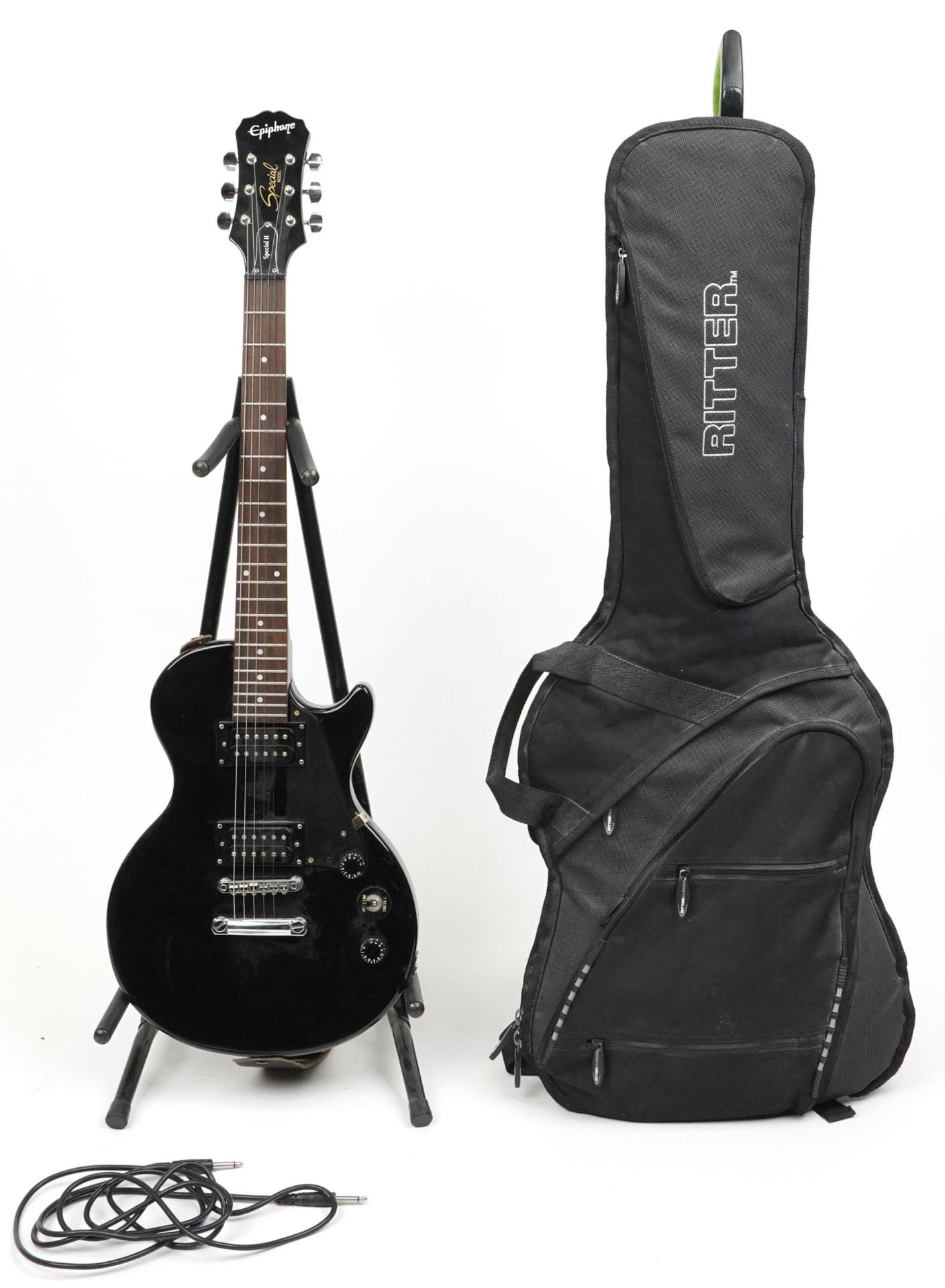 Epiphone Les Paul Special II model six string guitar with Ritter protective case, the guitar - Bild 2 aus 4