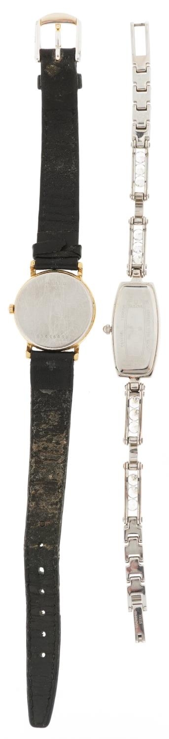Two ladies quartz wristwatches comprising Bulova set with clear stones and Longines Presence, the - Image 3 of 6