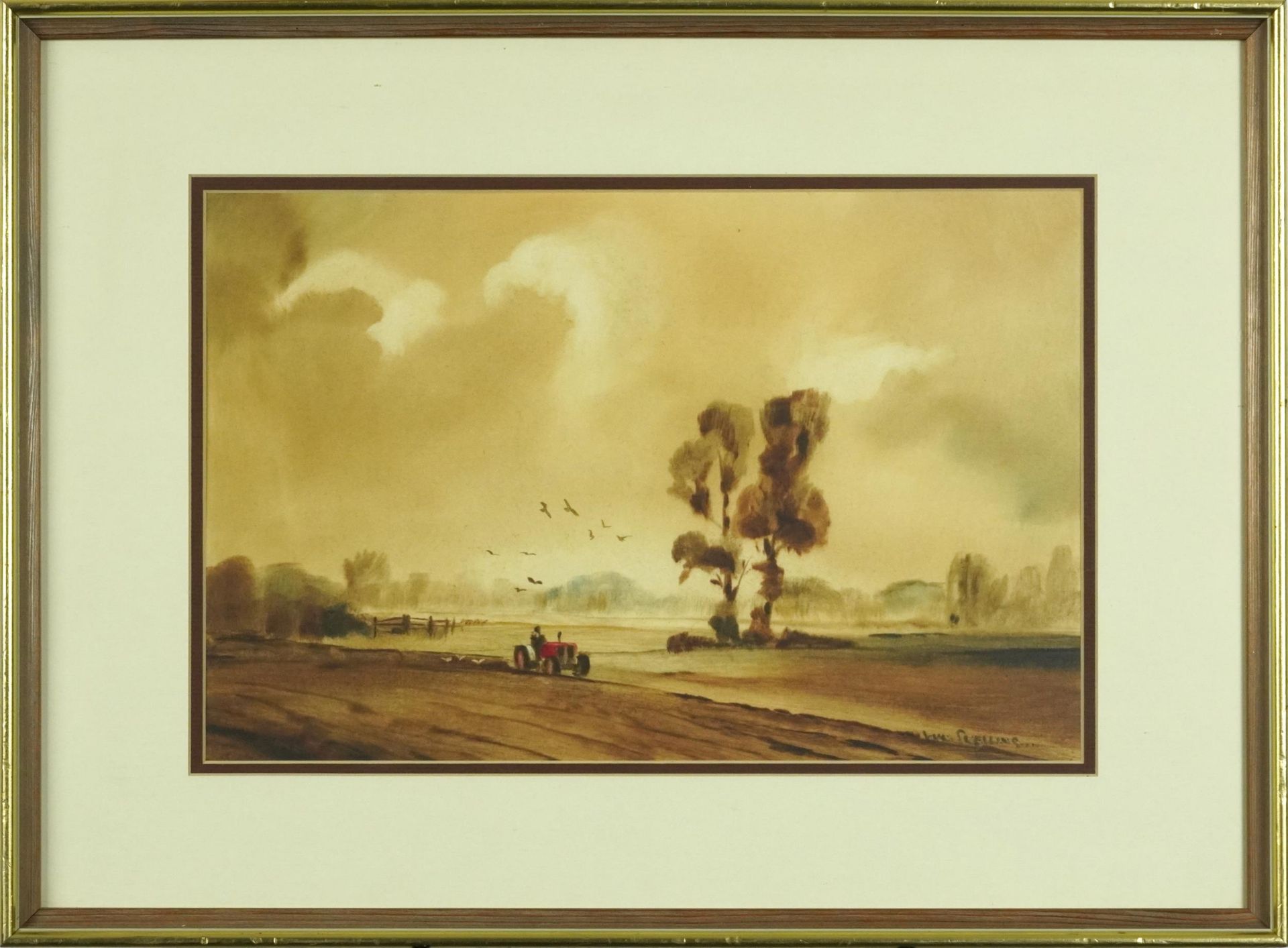 John Snelling - Farmland and farm buildings and Stockman's cottage and evening ploughing, two - Bild 8 aus 11