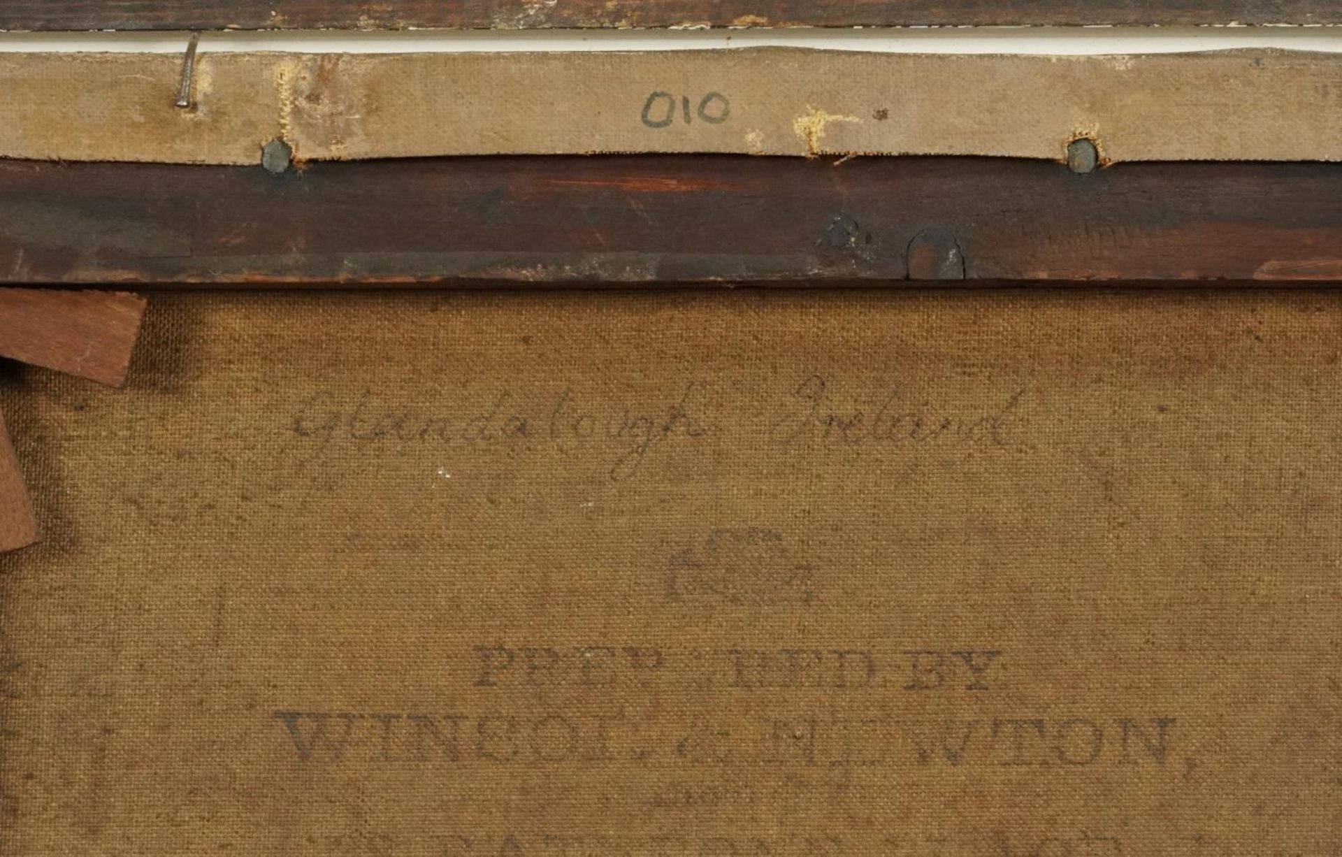 Vale of Gandalough, 19th century Irish school oil on canvas bearing an indistinct monogram, - Bild 5 aus 6