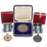 Medallions and medals relating to Chief Cadet Captain John Herbert Baxter comprising a Pangbourne