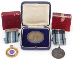 Medallions and medals relating to Chief Cadet Captain John Herbert Baxter comprising a Pangbourne