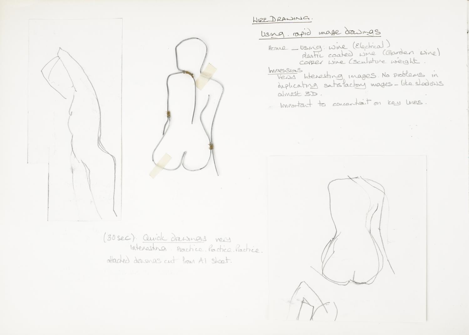 Neil Wilkinson - Folio of drawings and works from Brighton Art College, overall 42cm x 30cm - Image 3 of 18