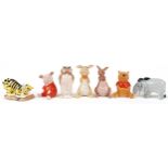 Seven Beswick and Royal Doulton Disney Winne the Pooh characters including Winnie the Pooh, Tigger