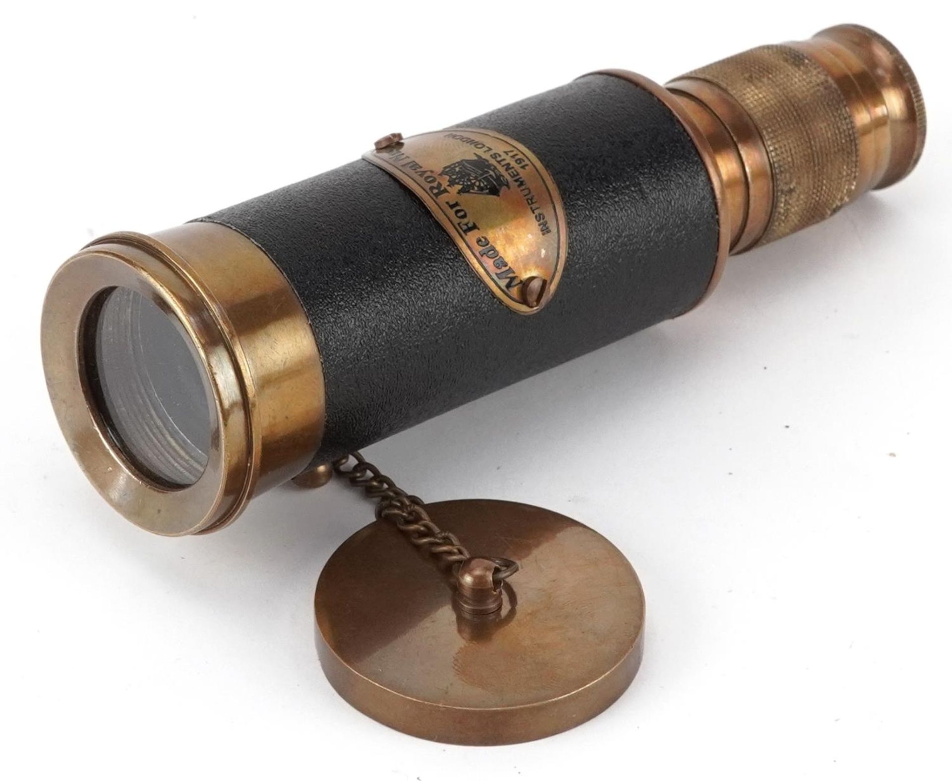 Navy interest spotting scope with lens cover