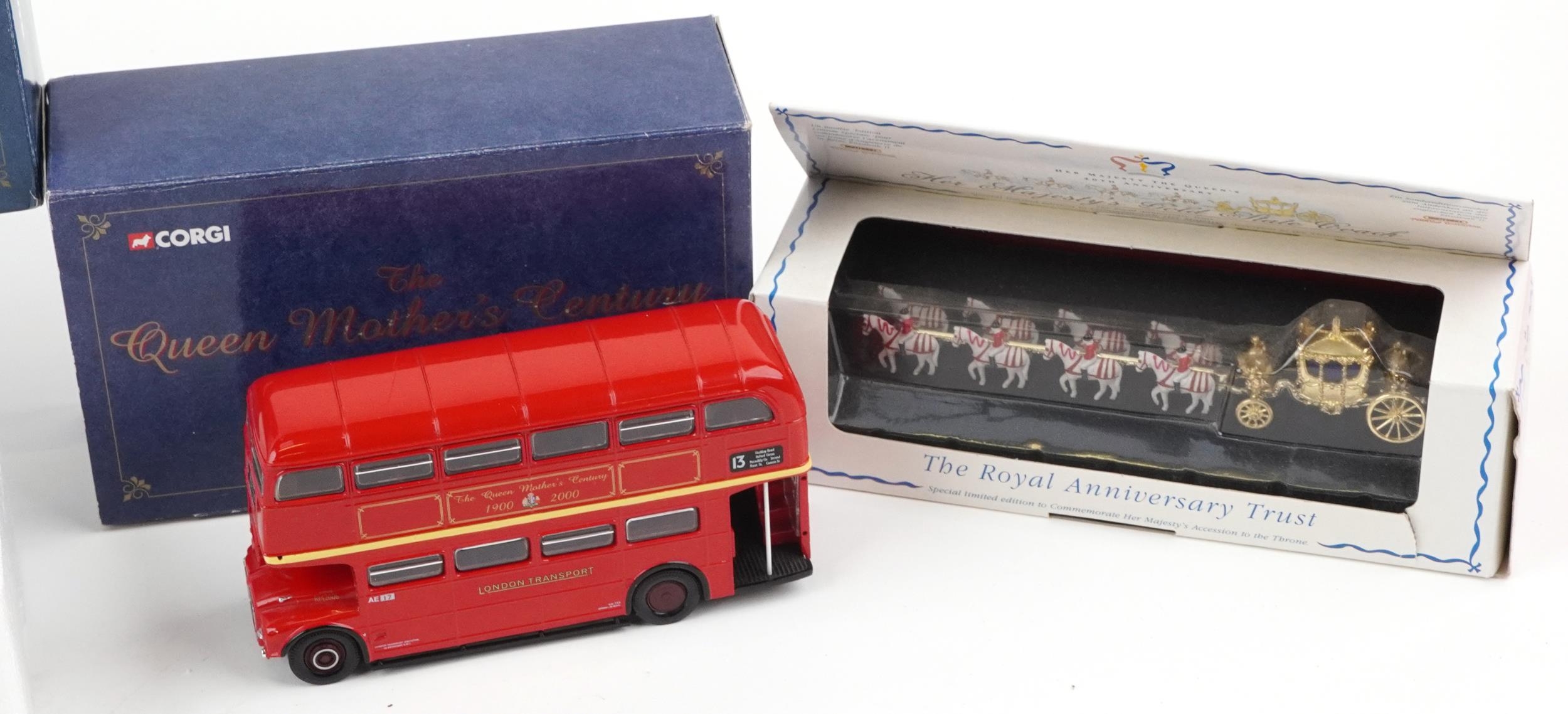 Matchbox and Corgi commemorative diecast models with boxes comprising The Queen Mother's State - Image 4 of 4