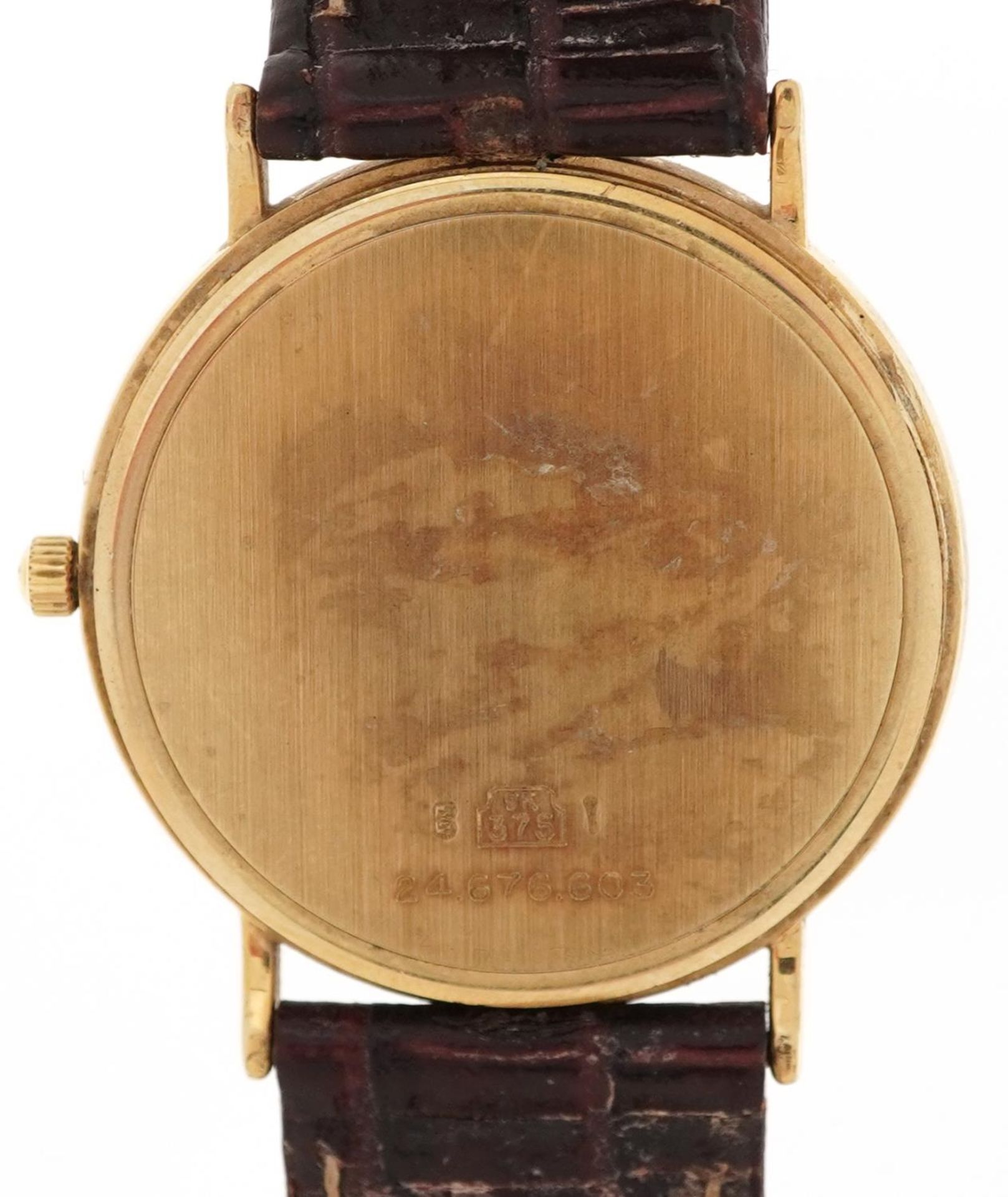 Longines, gentlemen's 9ct gold Longines Presence quartz wristwatch having white dial with Roman - Bild 3 aus 6