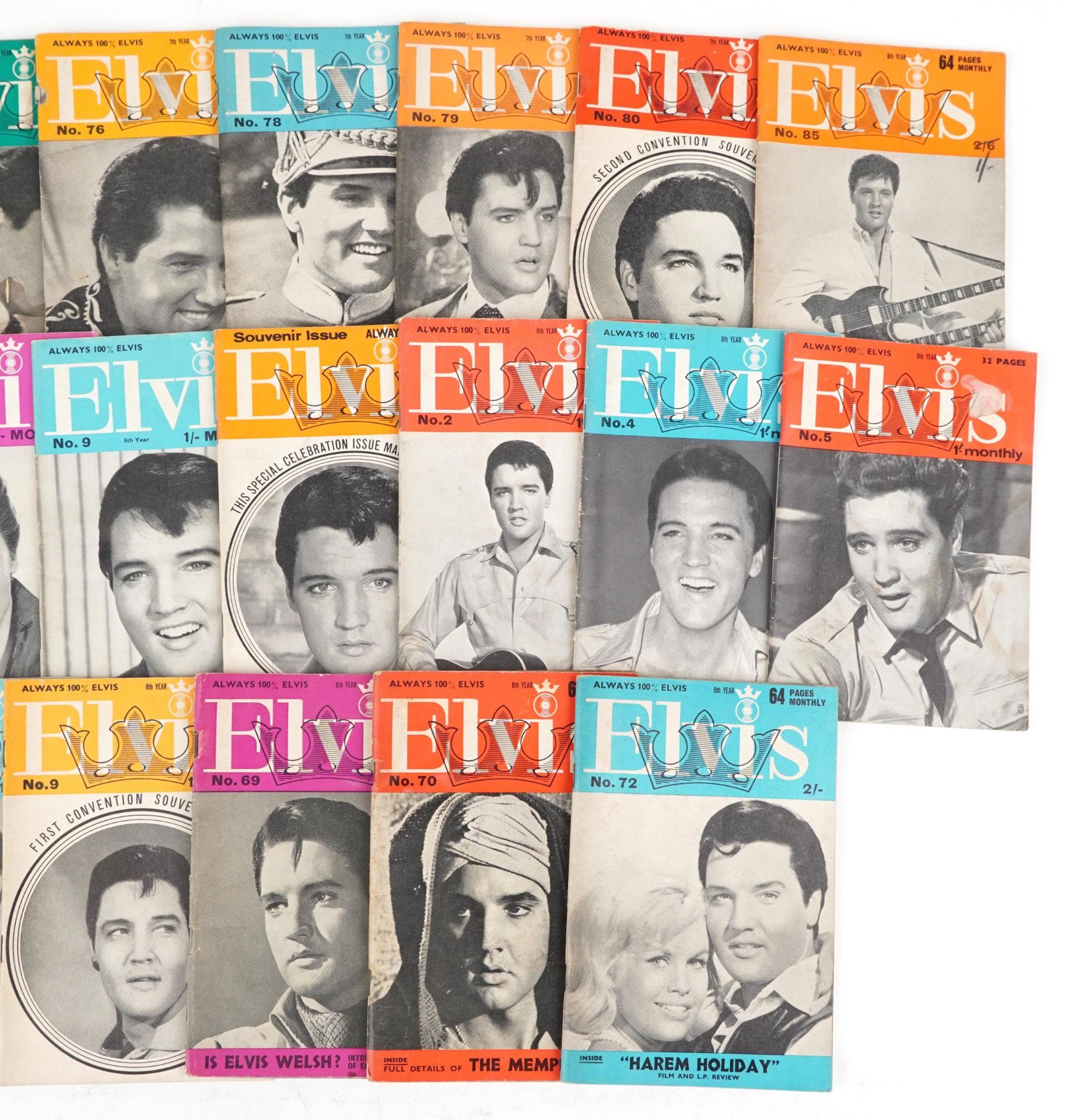 Twenty two vintage Elvis Presley Monthly magazines including numbers 8, 9, 10 and 11 - Bild 3 aus 3