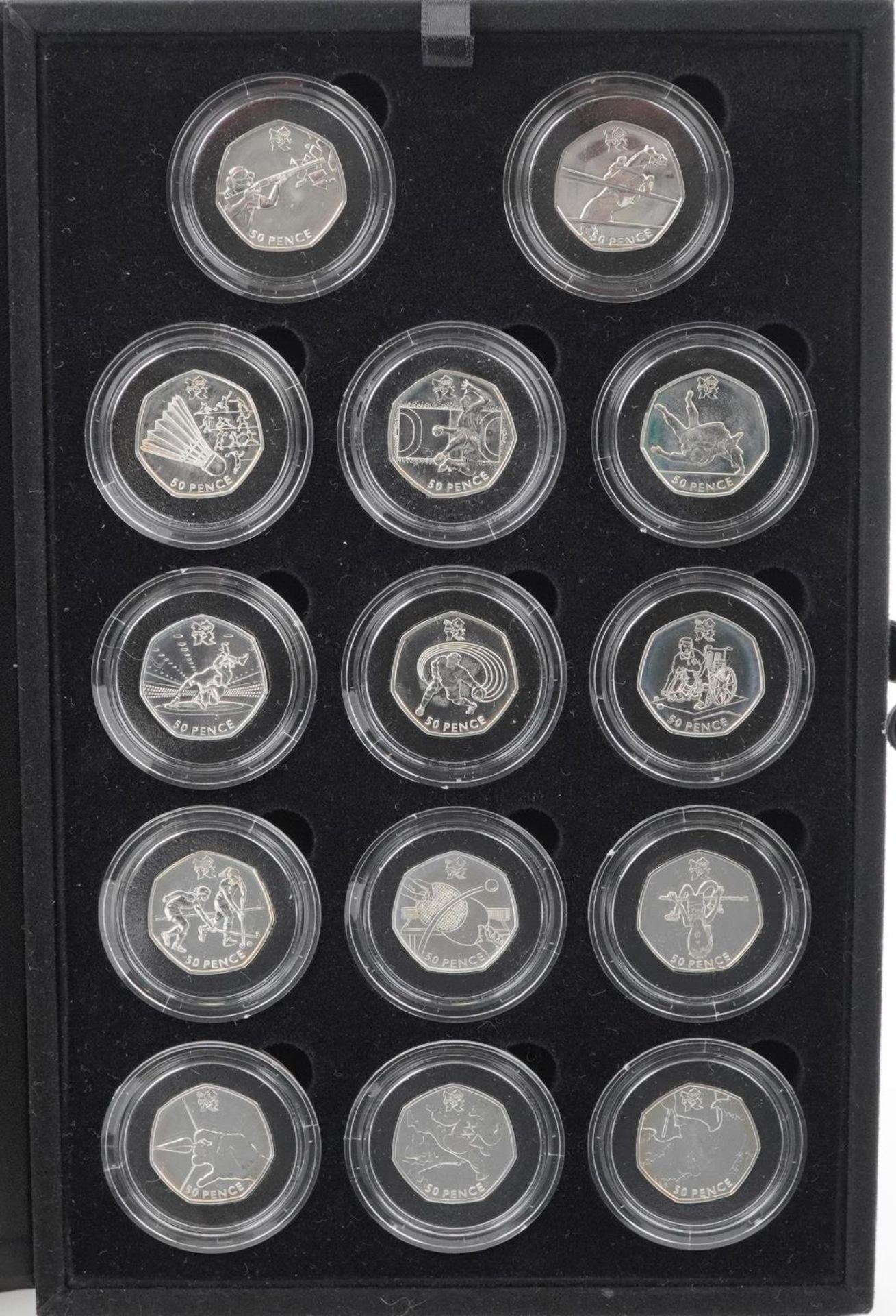 Elizabeth II London 2012 silver Fifty Pence Sports Collection by The Royal Mint housed in a fitted - Bild 3 aus 4