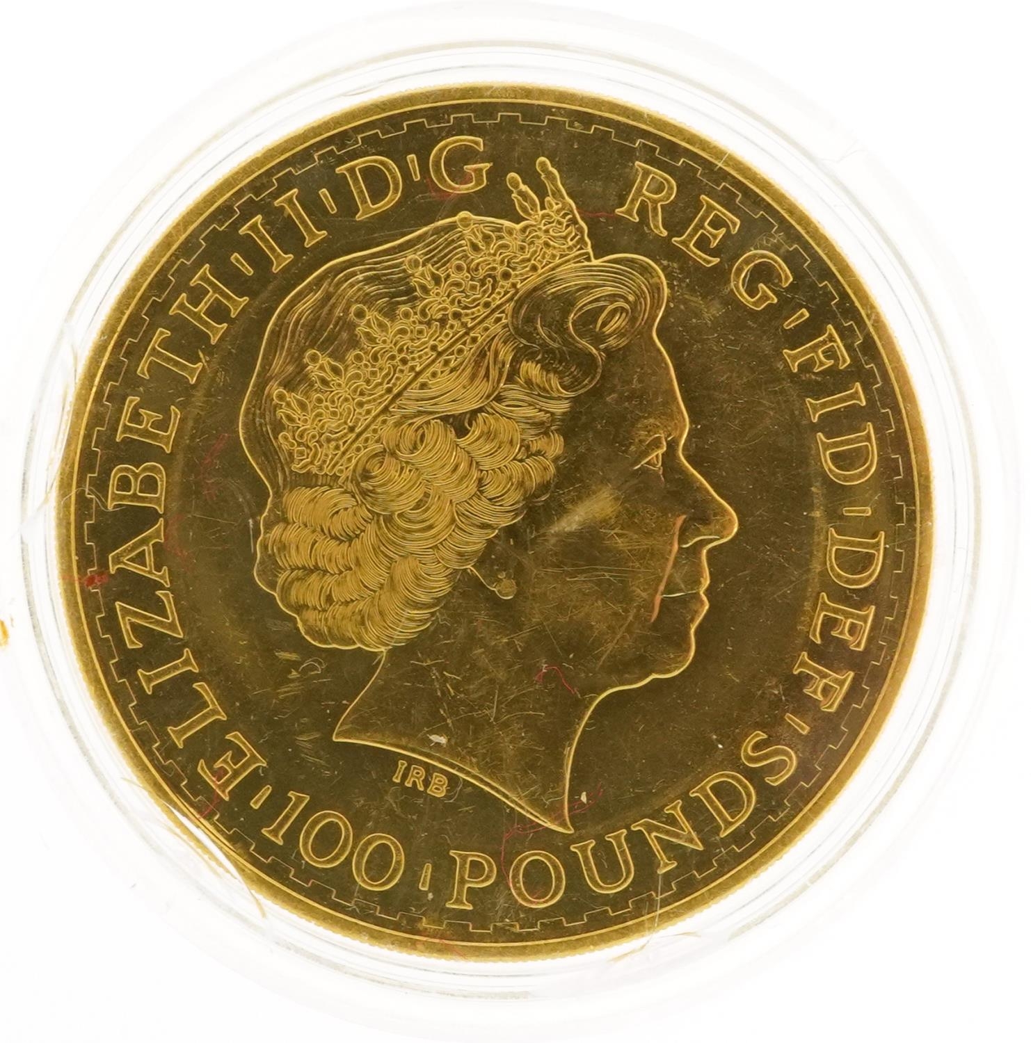 Elizabeth II 2013 Britannia one ounce fine gold one hundred pound coin - Image 2 of 2