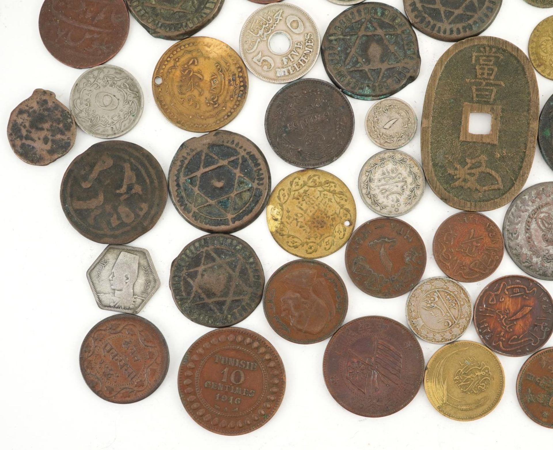 Antique and later Asian, Persian and African coinage including Japanese tenpo tsuho, tai-kuo - Image 9 of 10