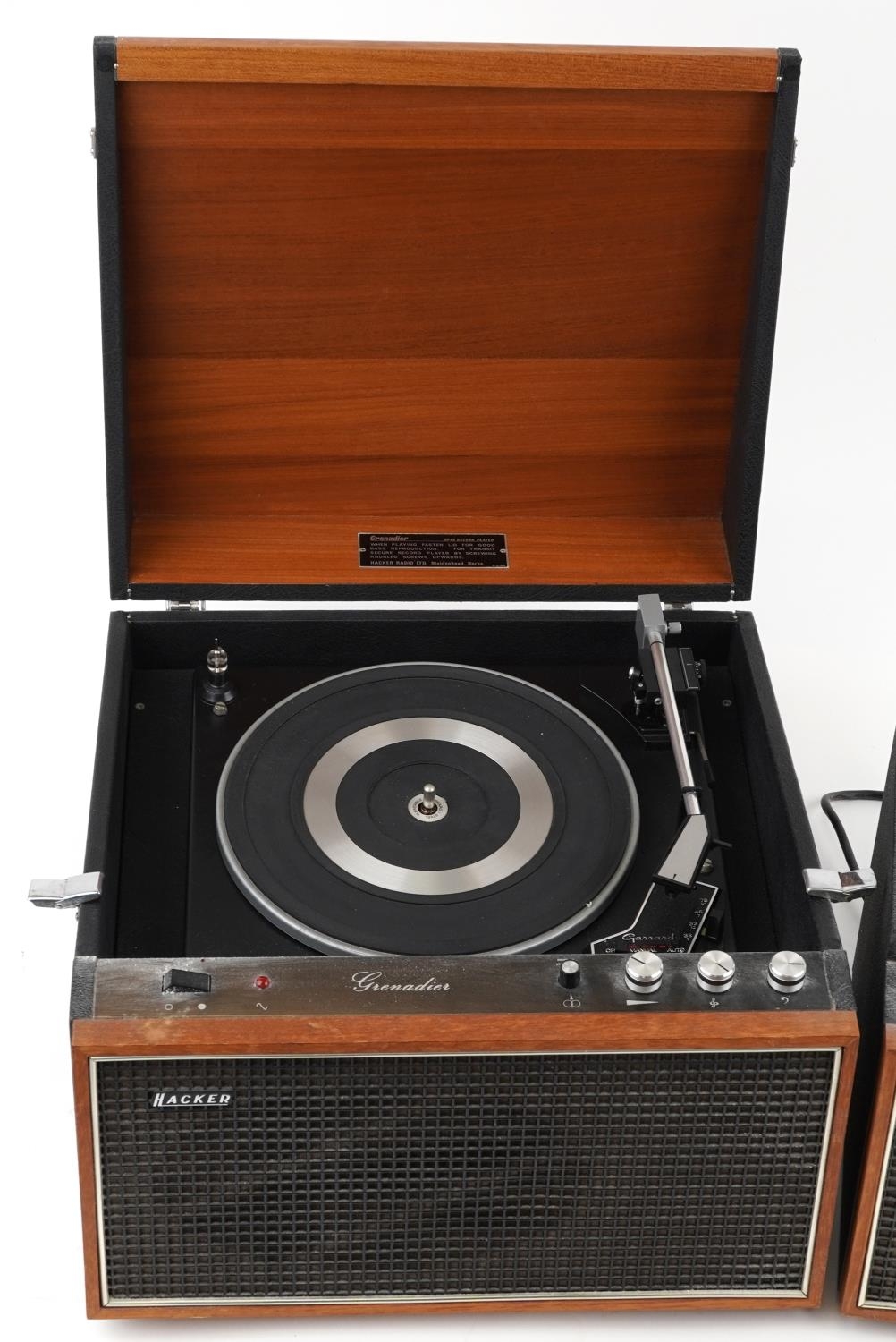 Vintage teak Hacker Grenadier record player, model SP25 MK111 and stereo amplifier model GP45, the - Image 2 of 8