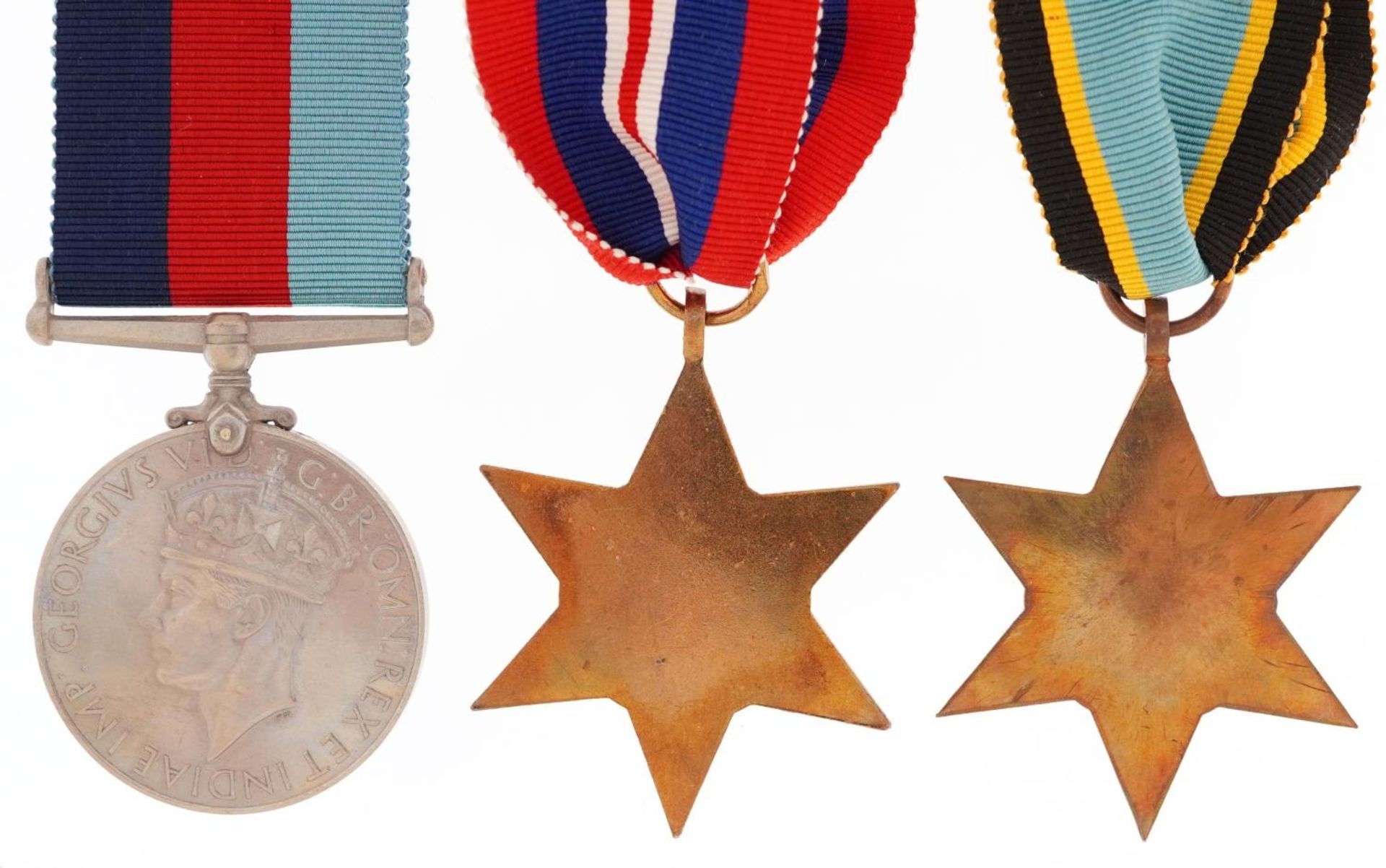 Three British military World War II medals with box of issue including Air Crew Europe star, the box - Image 3 of 3