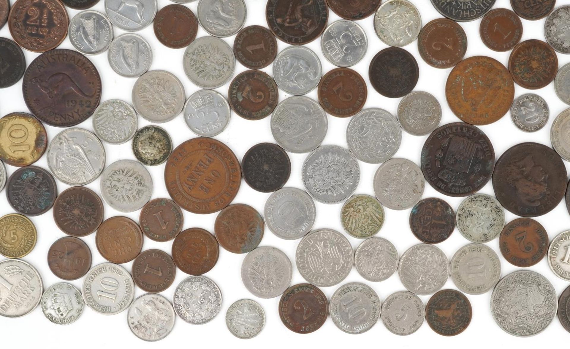 Collection of antique and later world coinage, some silver, including Alfonso XII 1877 ten centimos, - Image 9 of 10