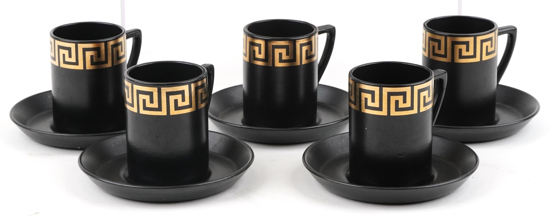 Mid century Portmeirion Greek key six place coffee service designed by Susan Williams-Ellis, the - Bild 3 aus 4