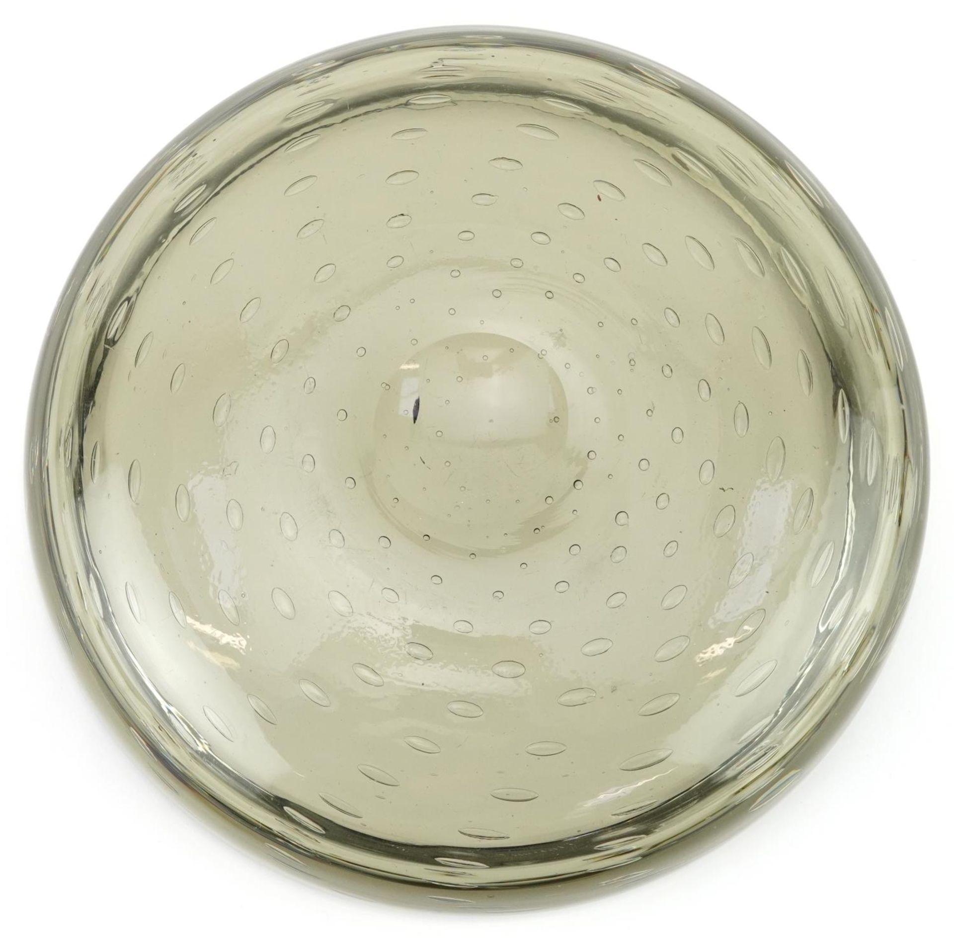 Geoffrey Baxter for Whitefriars, mid century centre bowl with controlled bubbles, 25cm in diameter - Bild 4 aus 4