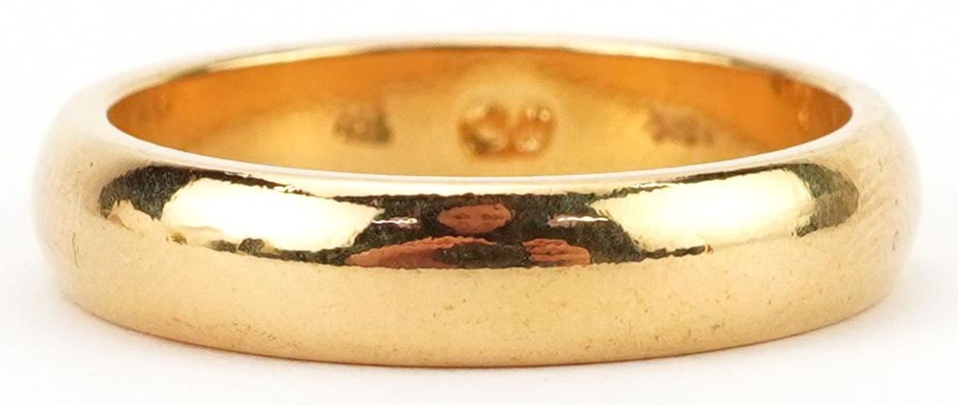 18K gold wedding band, size R, 3.1g - Image 2 of 5