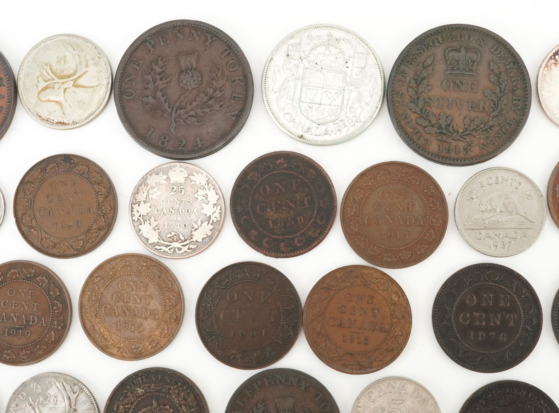 Early 19th century and later Canadian coinage and tokens including Nova Scotia one penny tokens, - Image 3 of 20