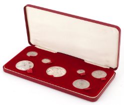 Queen Victoria Jubilee Head 1899 silver specimen coin set, comprising crown, half crown, double