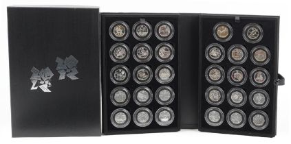 Elizabeth II London 2012 silver Fifty Pence Sports Collection by The Royal Mint housed in a fitted