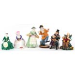 Six Royal Doulton collectable figures comprising A Lady from Williamsburg HN2228, Daffy-Down-Dilly