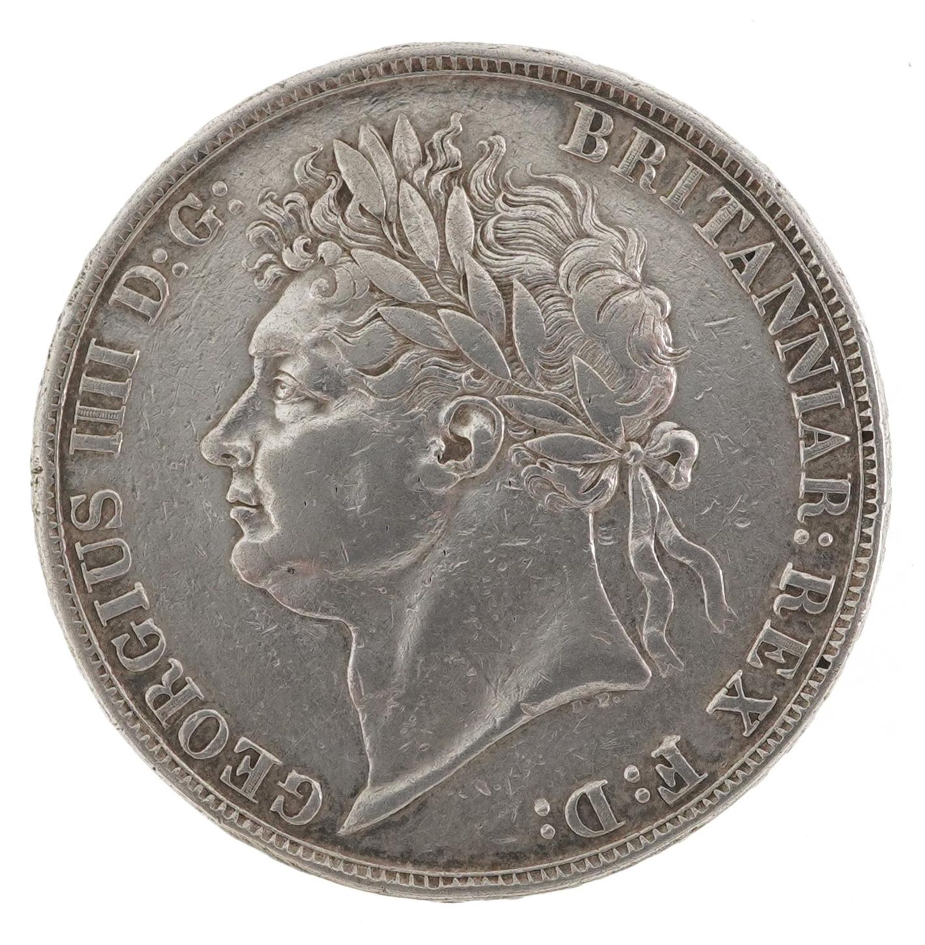 George IV 1821 silver crown, Secundo edge - Bild 2 aus 3