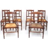 Blyth & Sons of Chiswell Street London, set of six Victorian aesthetic walnut dining chairs