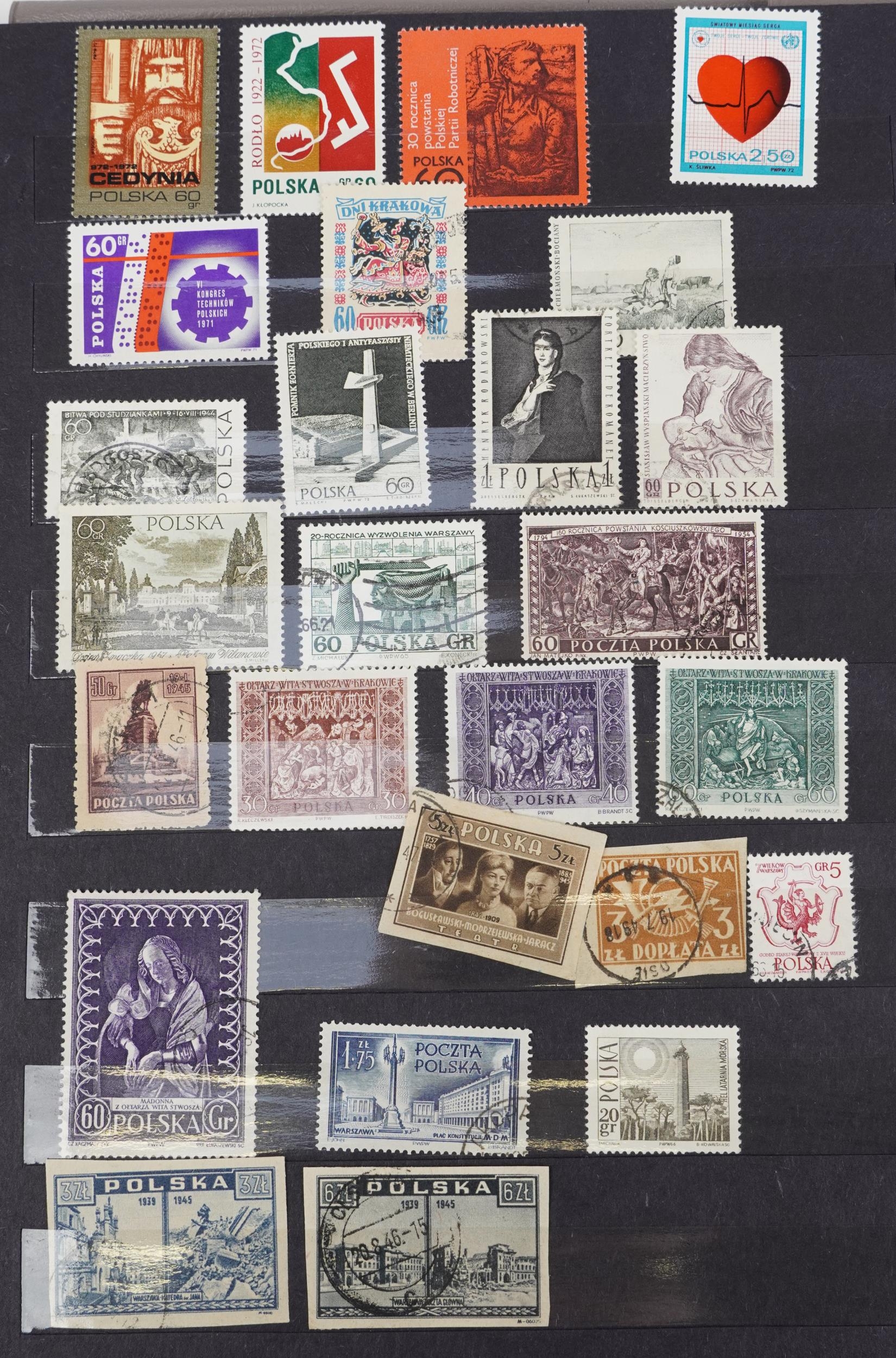 Collection of predominantly European stamps arranged in four albums or stock books - Image 5 of 8