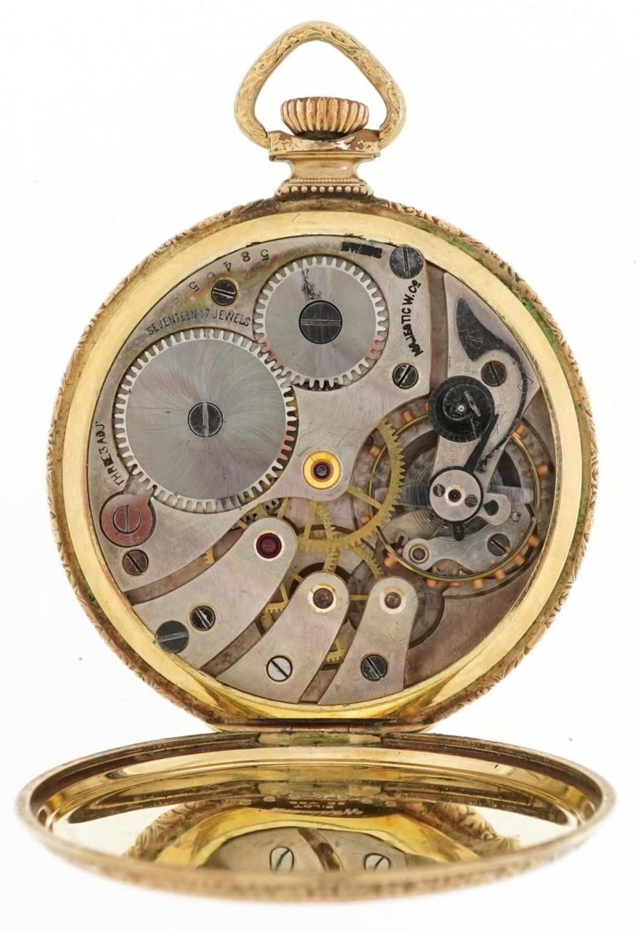 The Farringdon, Victorian gentlemen's silver open face pocket watch and an Art Deco gold plated open - Bild 5 aus 7