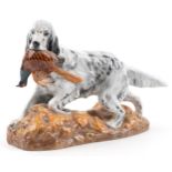 Royal Doulton English Setter with Pheasant, HN2529, 27.5cm in length