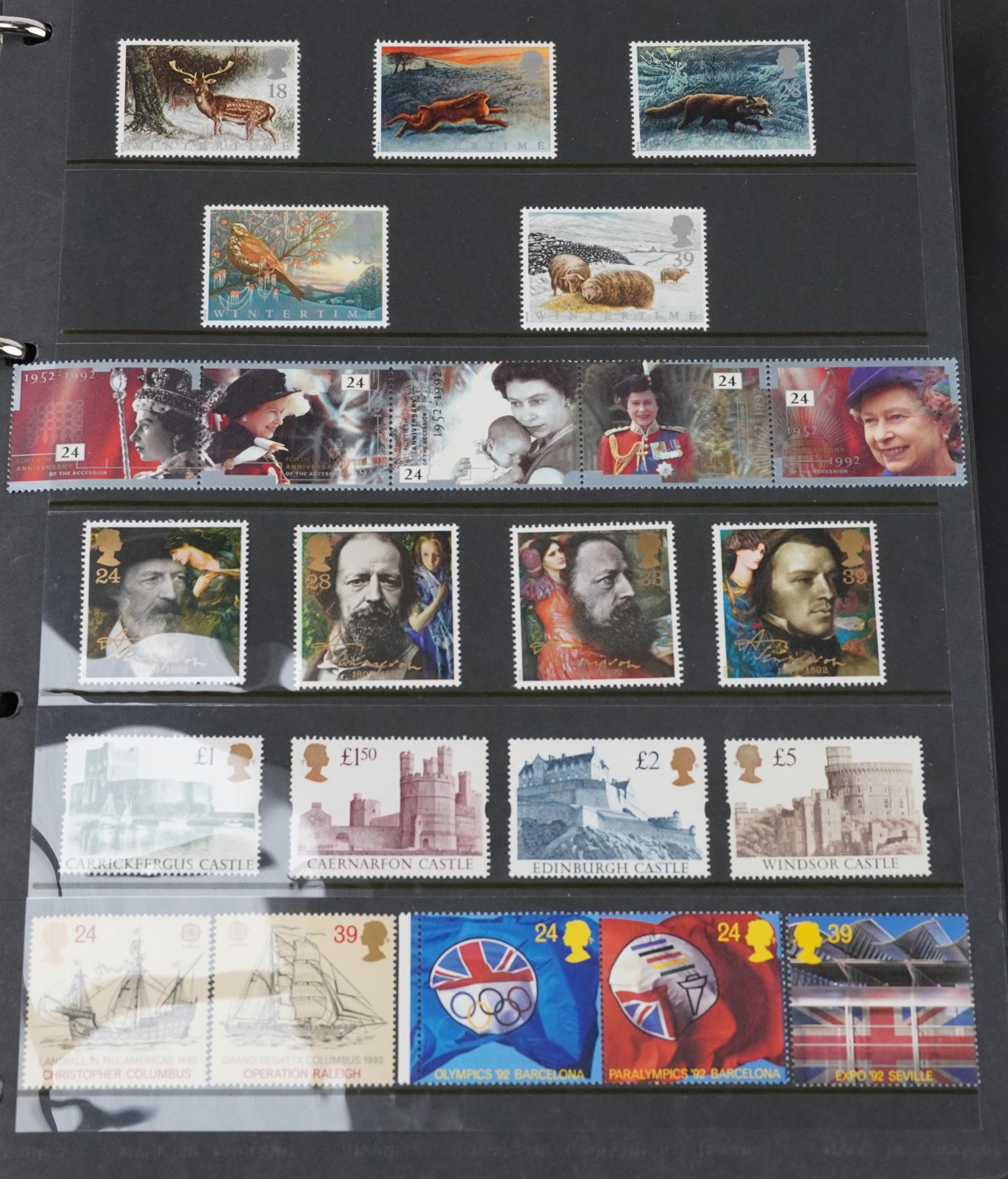 Collection of British mint stamps, booklets and first day covers arranged in three albums - Image 5 of 16
