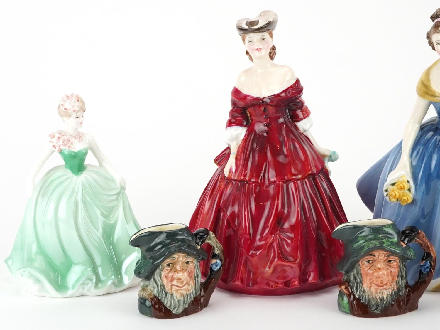 Collectable figures and character jugs including Royal Doulton Melanie and Coalport Epsom Summer - Image 2 of 5