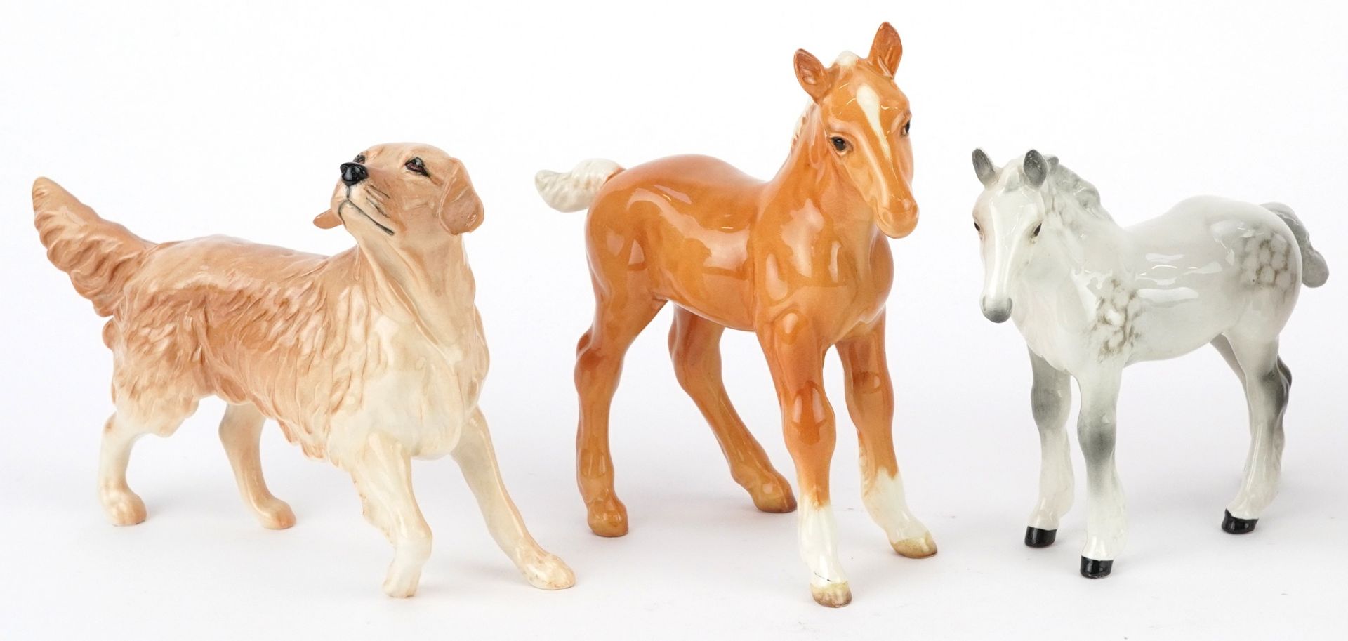 Five Beswick collectable animals including Champion of Champions bull, English Springer Spaniel - Image 2 of 6