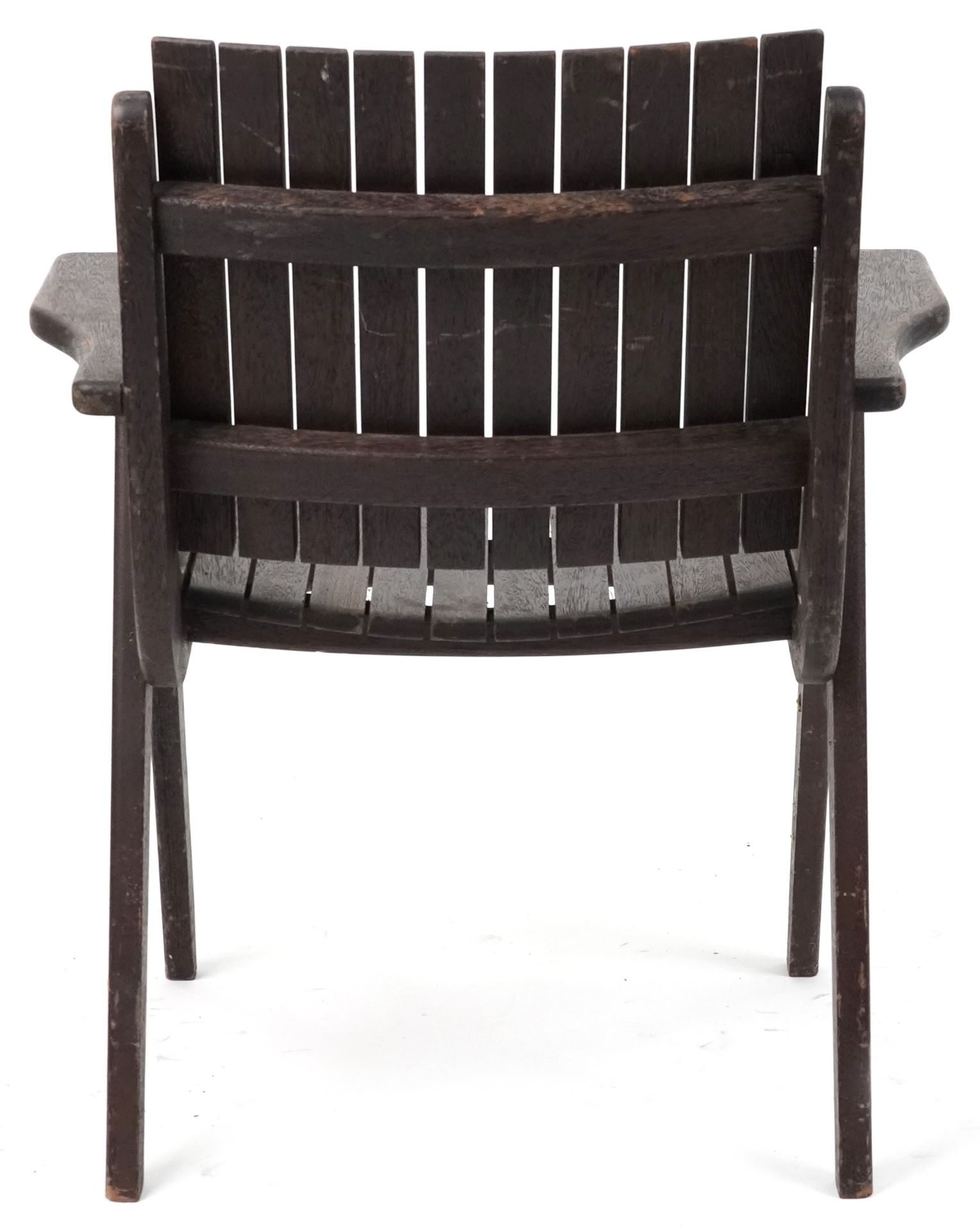 Autoban, stained teak slice chair, 81cm high - Bild 4 aus 5