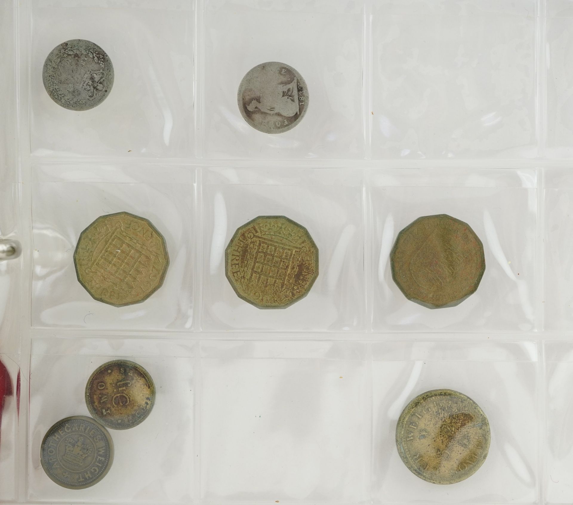 George III and later coinage and tokens arranged in an album including Duke of Wellington 1812 - Image 12 of 13