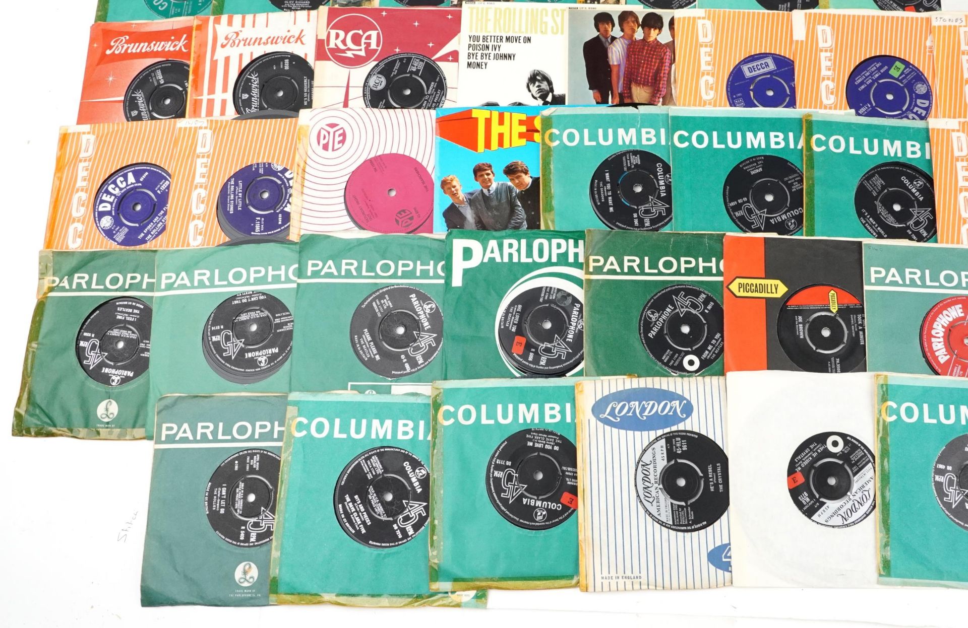 45rpm records including The Beatles and The Rolling Stones - Image 4 of 5