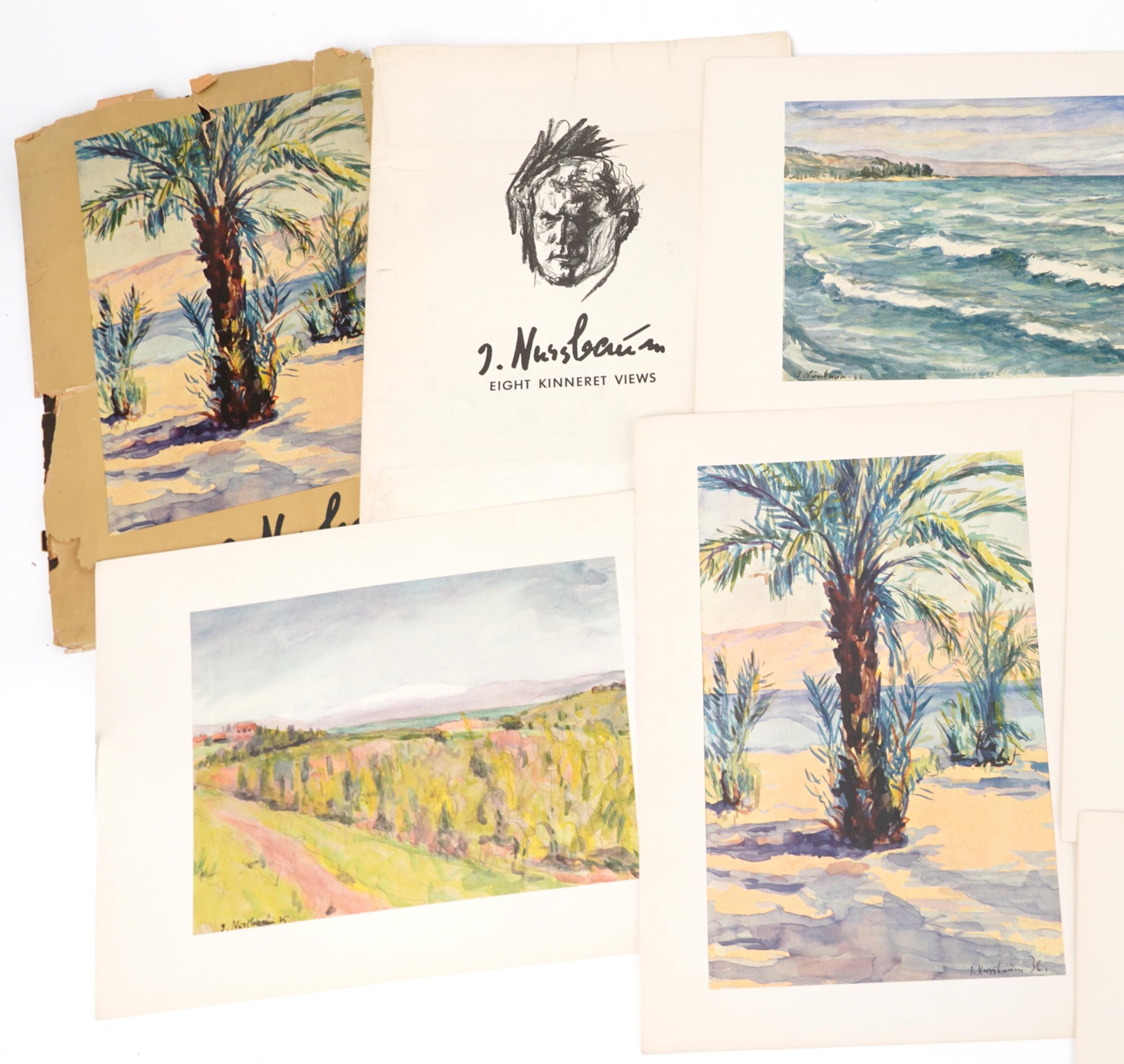 Jacob Nussbaum - Folio of eight Kinneret views, edited by Nussbaum Family 1966, printed by United - Image 2 of 4