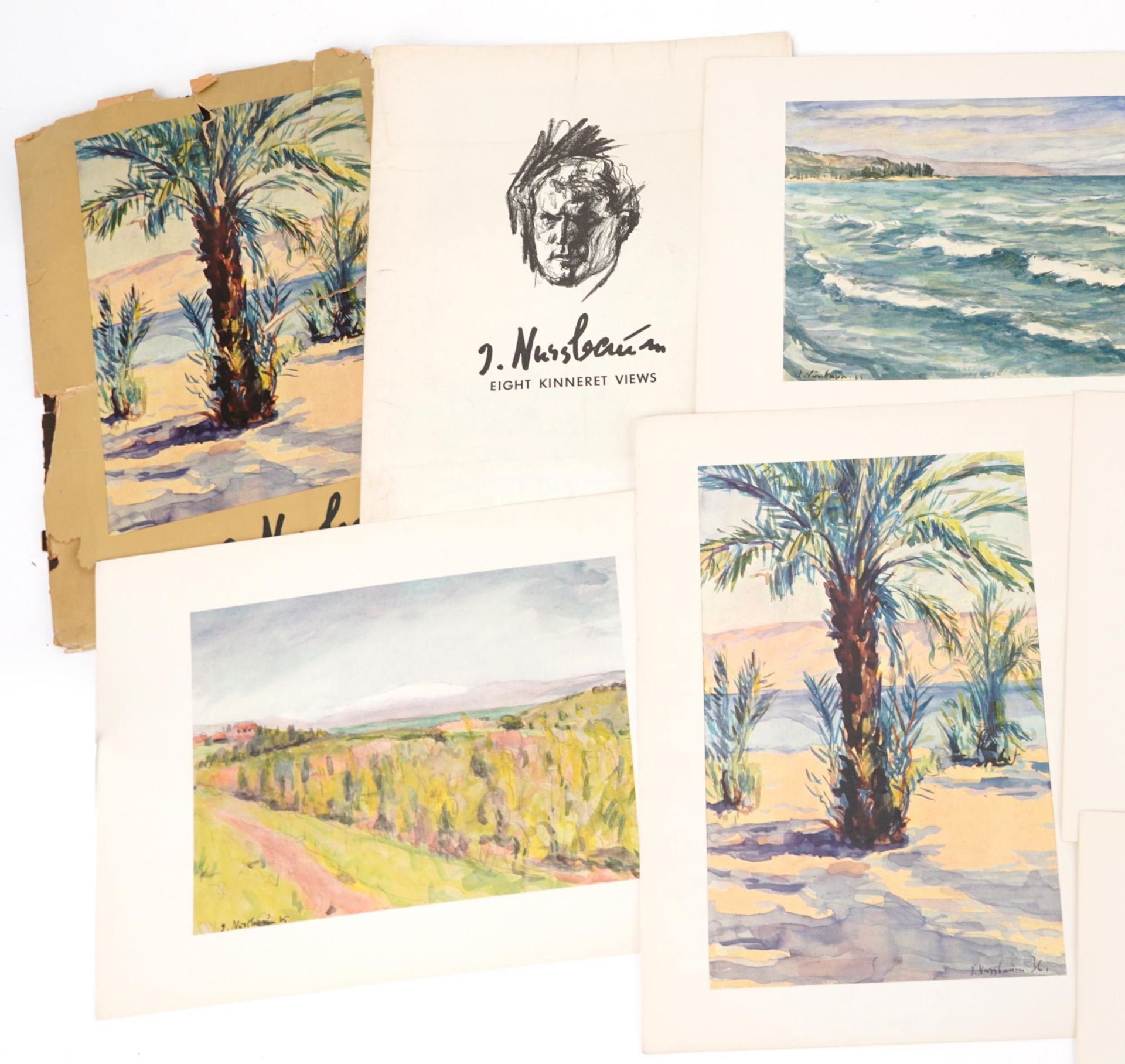 Jacob Nussbaum - Folio of eight Kinneret views, edited by Nussbaum Family 1966, printed by United - Bild 2 aus 4