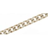 Gentlemen's heavy silver curb link bracelet, 23cm in length, 64.5g