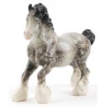 Beswick Rocking Horse Grey cantering Shire horse, 26cm in length
