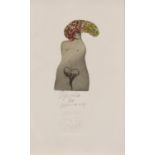 Jelaca Marinko - Dievica, pencil signed drypoint etching, inscribed label verso, framed and