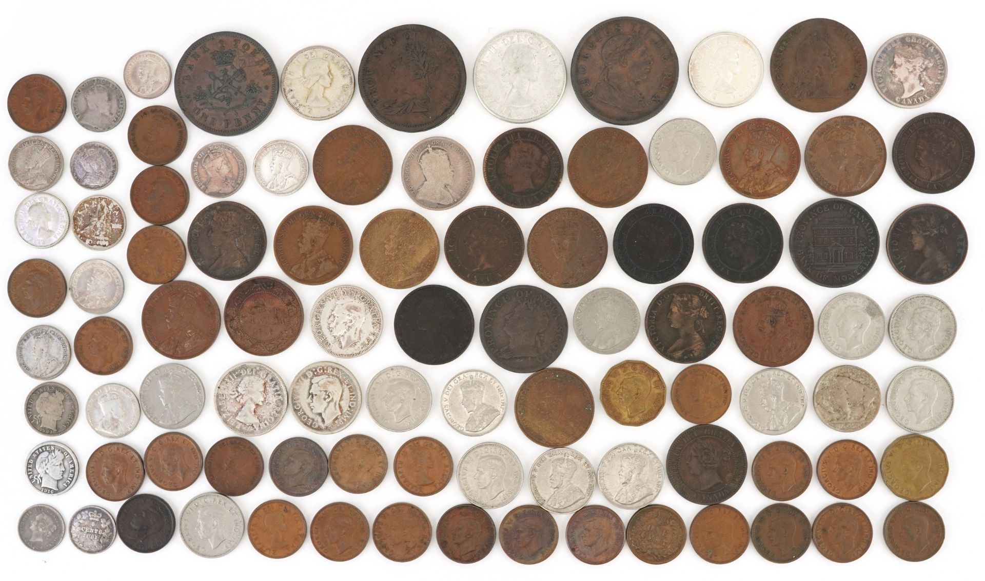 Early 19th century and later Canadian coinage and tokens including Nova Scotia one penny tokens, - Image 11 of 20