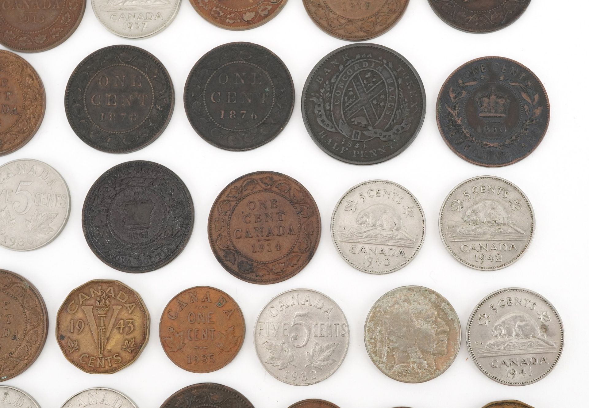 Early 19th century and later Canadian coinage and tokens including Nova Scotia one penny tokens, - Image 7 of 20