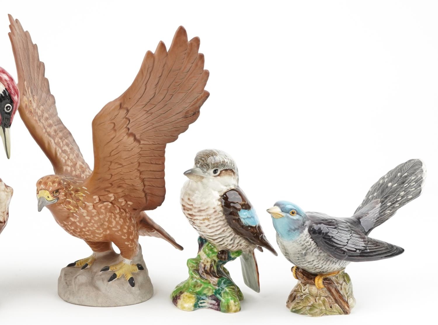 Six Beswick birds including Golden Eagle and Woodpecker, the largest 26cm high - Image 3 of 5