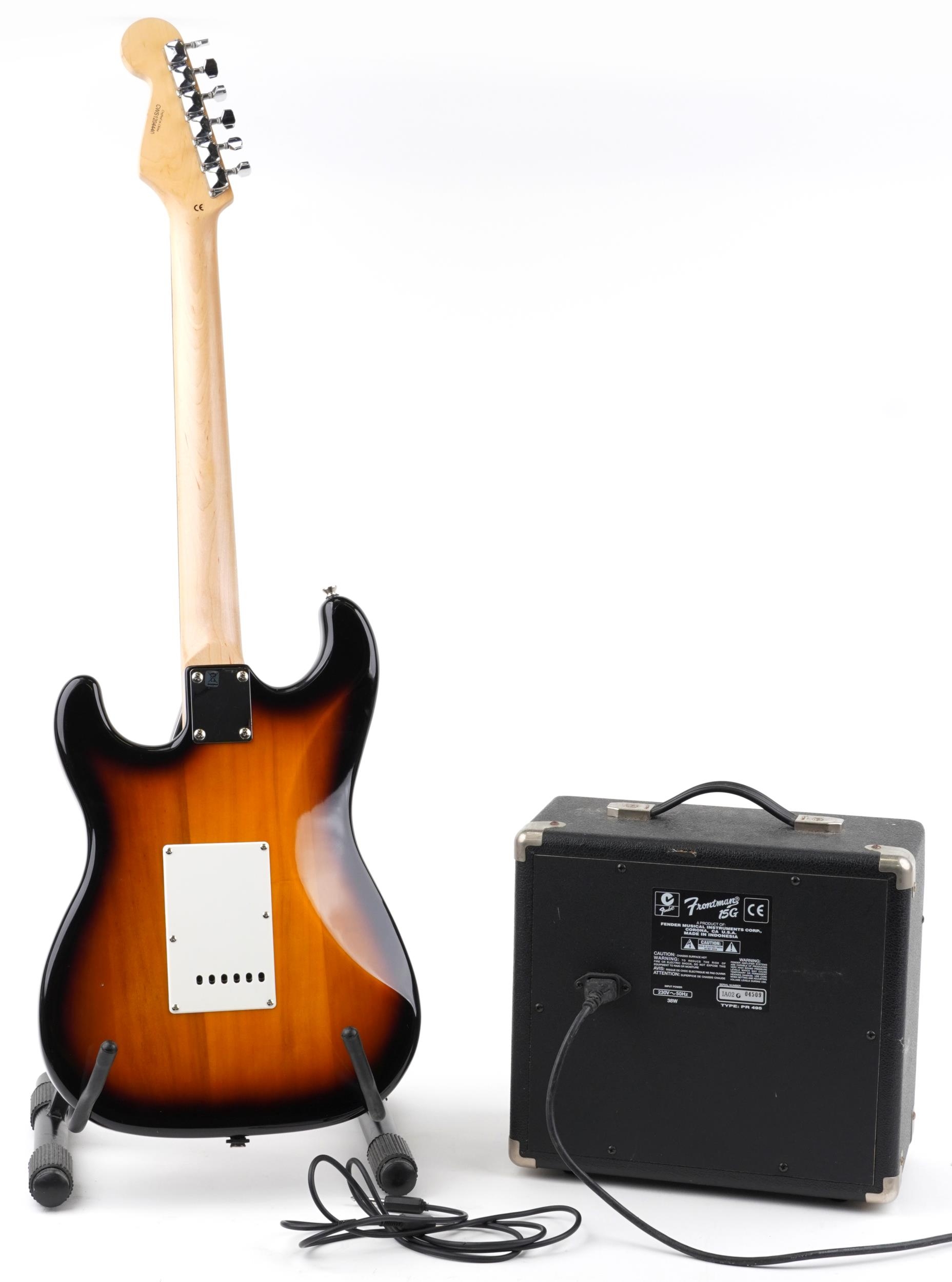 Starcaster by Fender six string electric guitar with Fender Front Man 15G amplifier and stand, the - Image 2 of 4