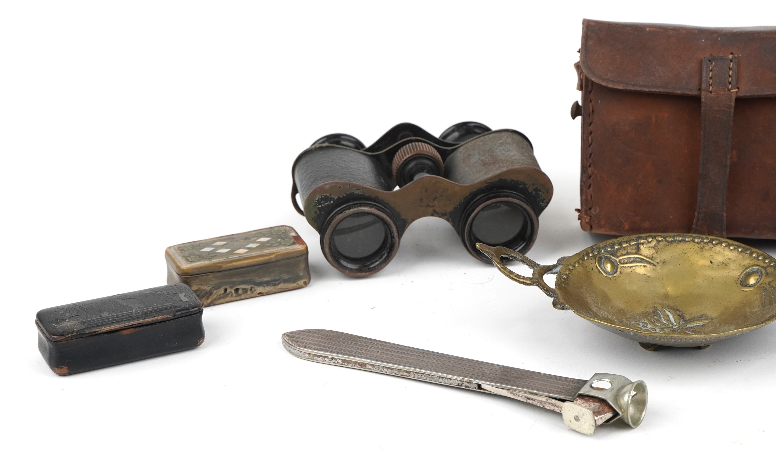 19th century and later sundry items including silver mounted cigar cutter, silver caster, three - Image 2 of 3