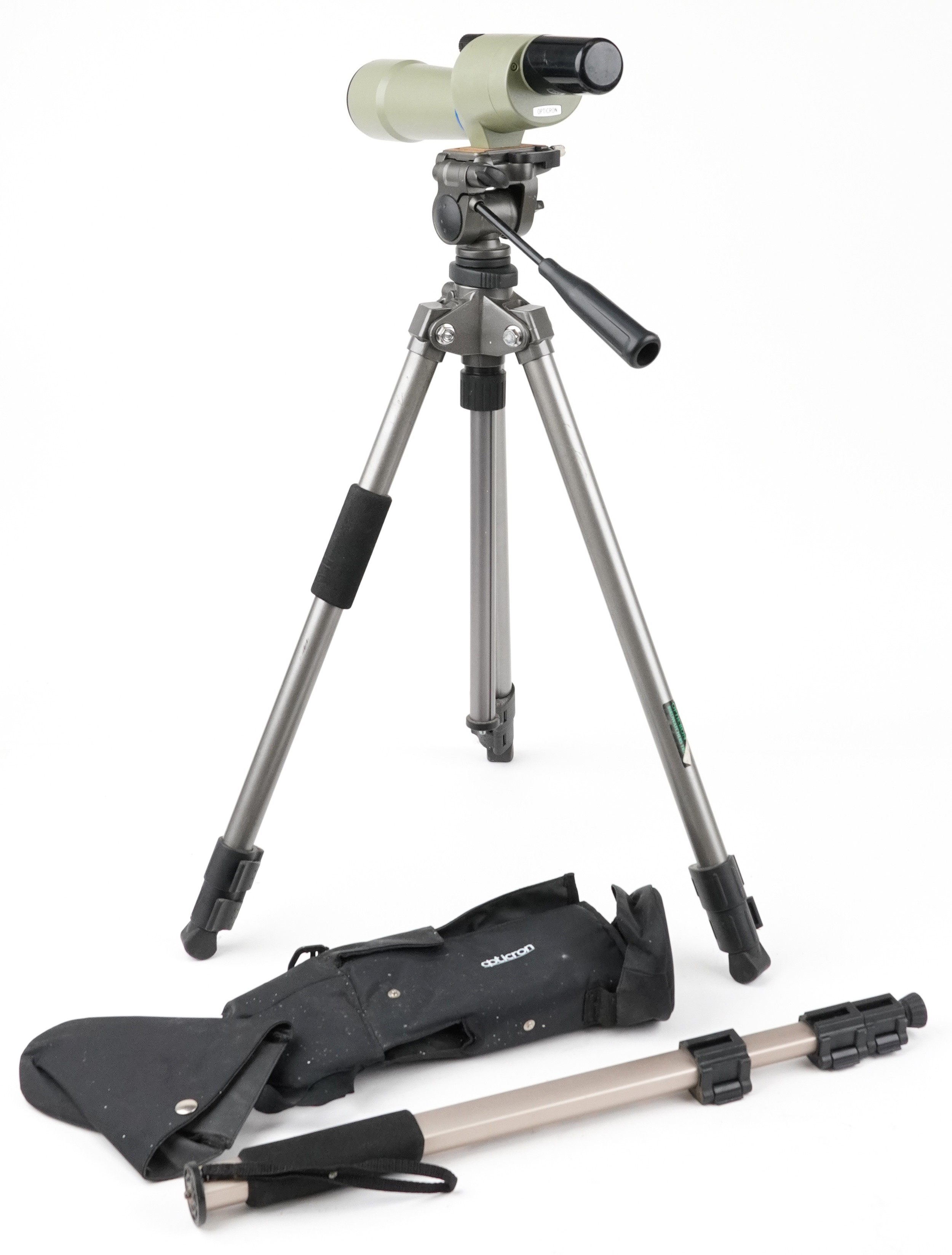 Opticron spotting scope with protective case, tripod stand and Velbon UP-4000 tripod - Image 2 of 2