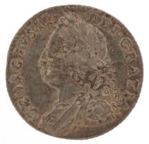 George II 1758 silver shilling