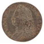 George II 1758 silver shilling