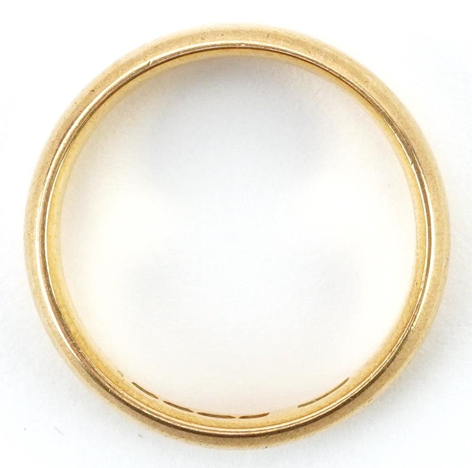 George V 22ct gold wedding band, size M/N, Birmingham 1924, 6.3g - Image 3 of 4